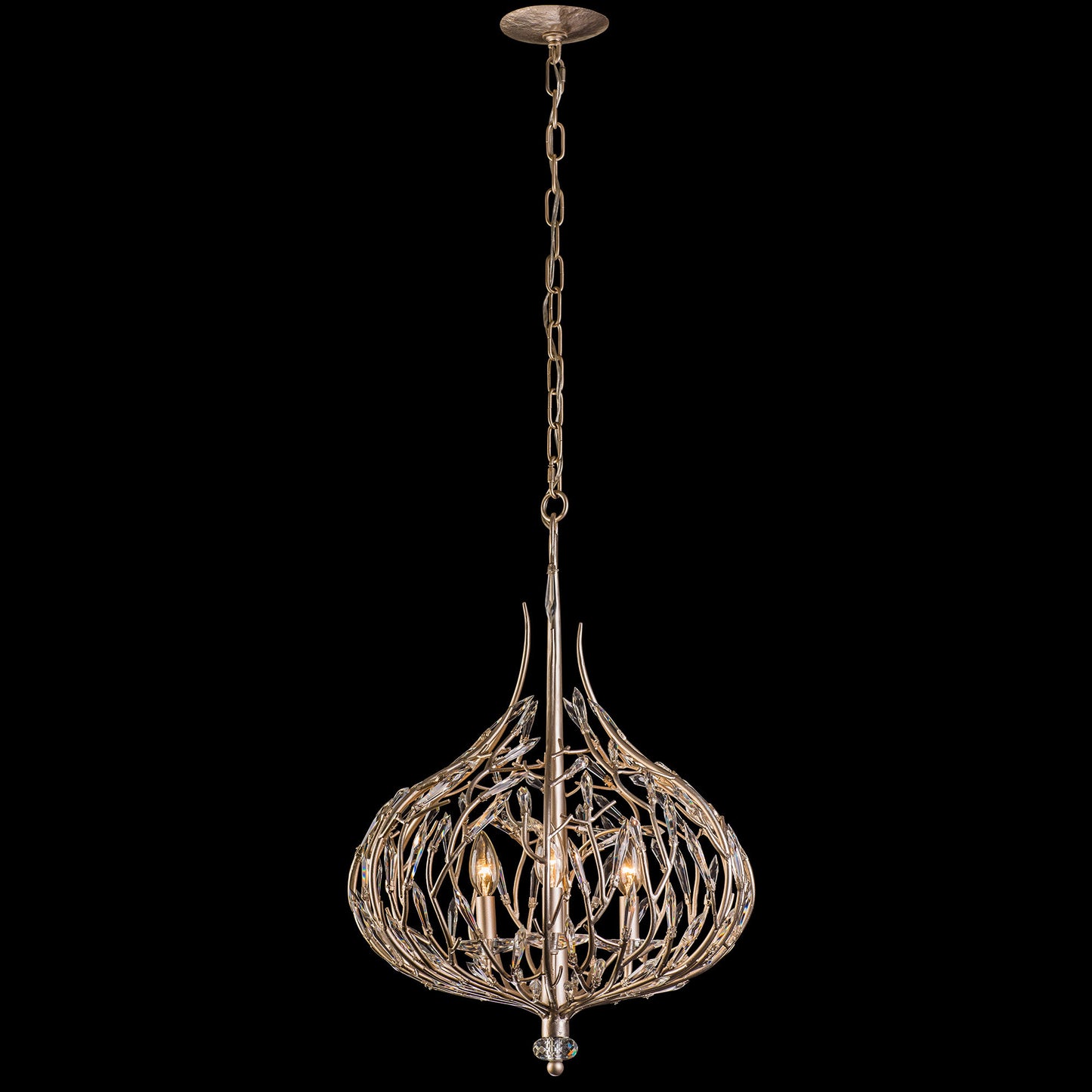 Bask 3-Lt Crystal Pendant - Gold DustBy Varaluz