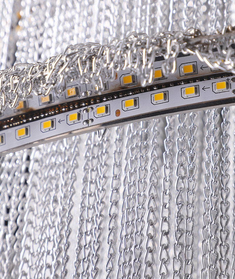 Toudon | Outstanding Silver/Gold Long Chain Chandelier , Gold, Dia23.6By Miron Demid LLC