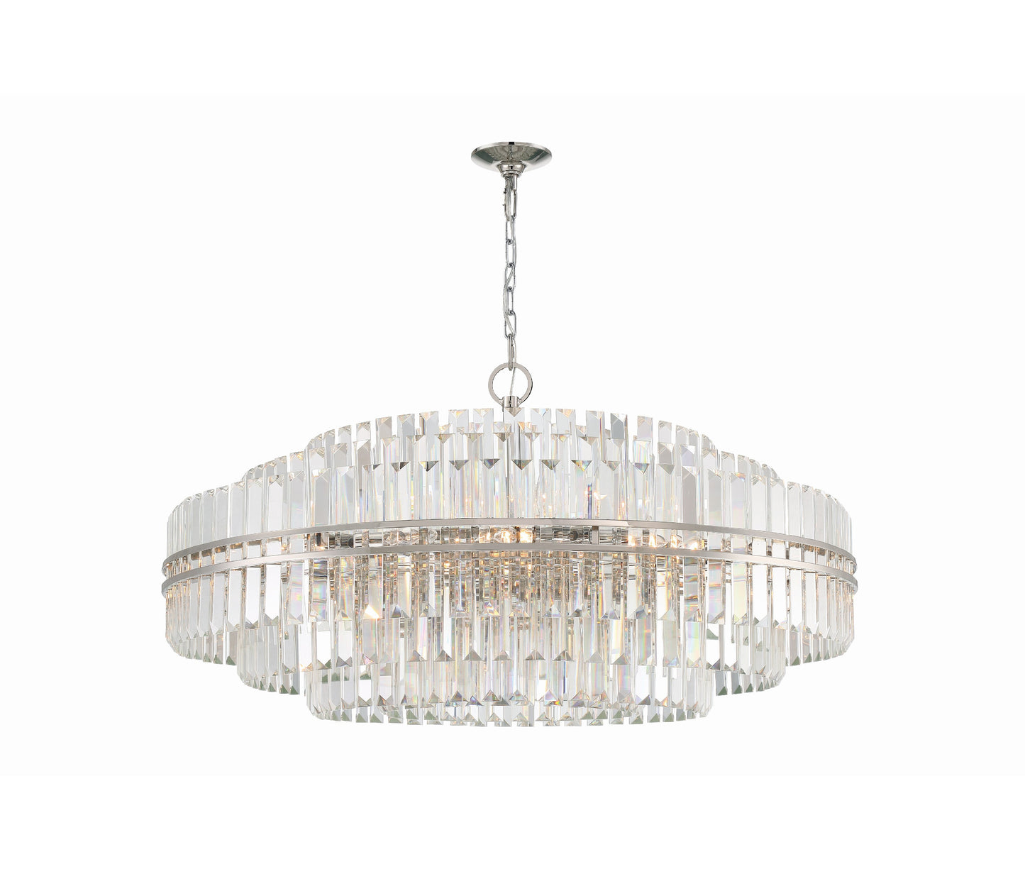 Hayes 32-Light Polished Nickel ChandelierBy Crystorama Lighting