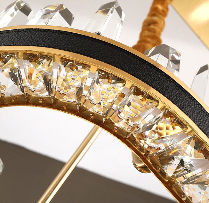 Finest K9 Crystal Modern Ring Chandelier By Morsale, Diameter 32"By MORSALE