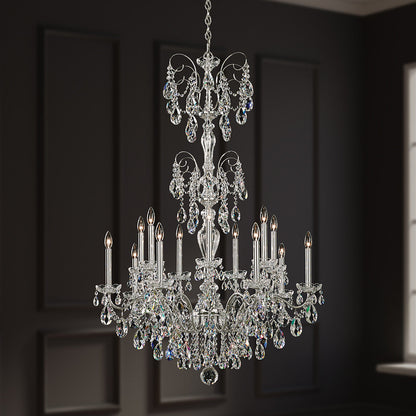 Schonbek St1952N-40H 14 Light Crystal Chandelier, Polished SilverBy Schonbek