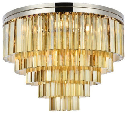 Elegant Lighting 1201F32-GT/RC Sydney 17 Light 32"W Flush Mount - PolishedBy Elegant Furniture & Lighting