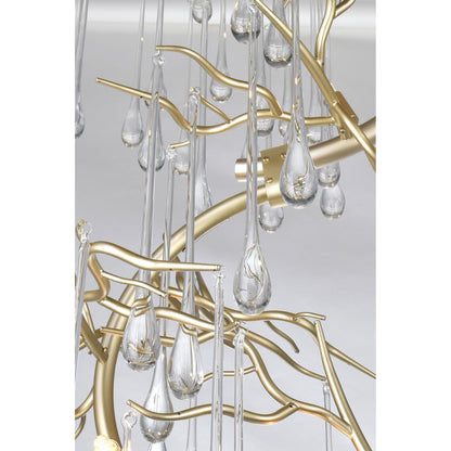 Anita 12 Light Chandelier With Gold Leaf FinishBy CWI Lighting