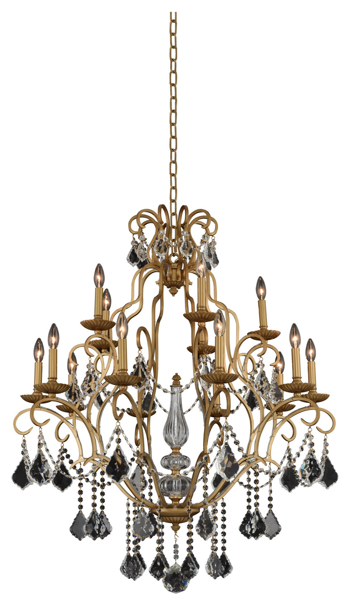 Elise 34x54" 15-Light Modern Classics Chandelier by AllegriBy Allegri Crystal by Kalco Lighting