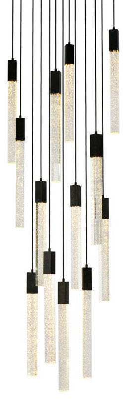 Elegant Lighting 2067G30 Weston 13 Light 30"W LED Crystal Multi - BlackBy Elegant Furniture & Lighting
