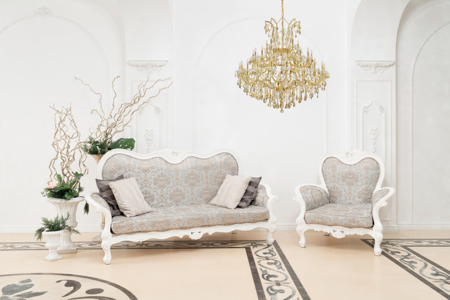 Elegant Lighting 2800G52-GT/RC Maria Theresa 41 Light 52"W - GoldBy Elegant Furniture & Lighting