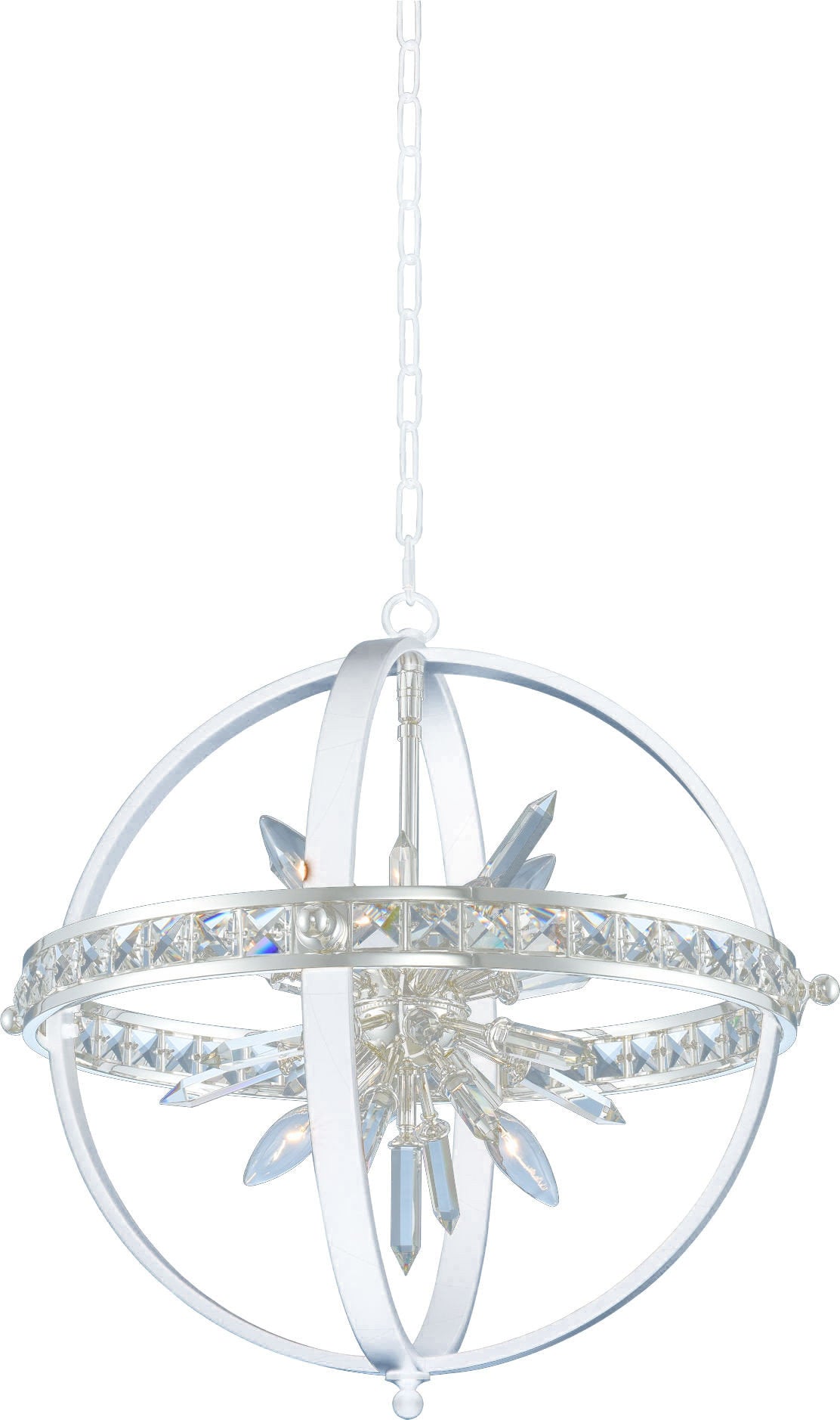 Angelo Pendant, Polished Silver, 26"By KALCO LIGHTING