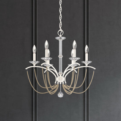 Schonbek Bc7106N-06Pbz 6 Light Crystal Chandelier, WhiteBy Schonbek