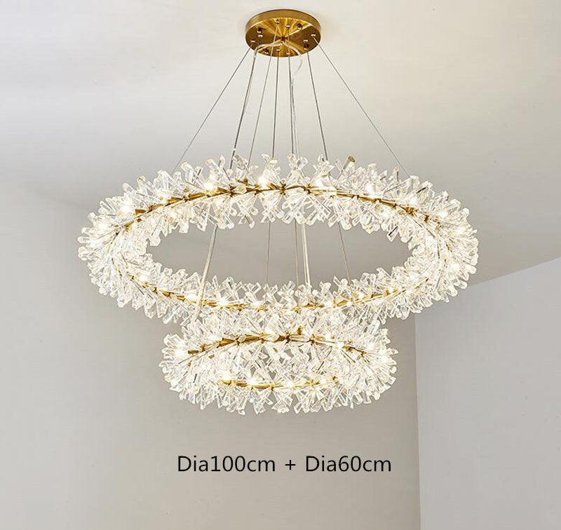 Mira Double Ring Crystal ChandelierBy MORSALE