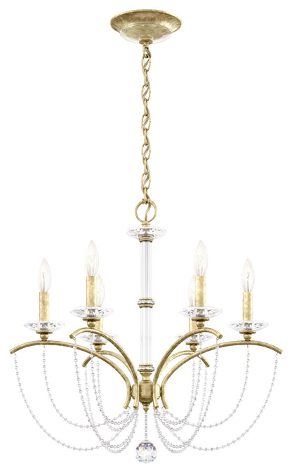 Schonbek Bc7106N-44H 6 Light Crystal Chandelier, Heirloom SilverBy Schonbek