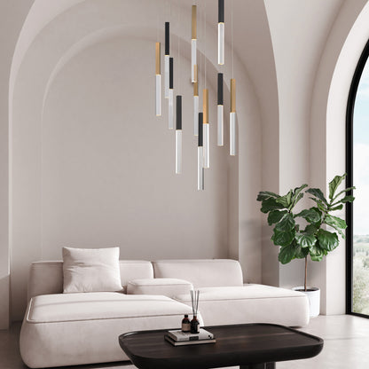 Eurofase Lighting 46477 Benicio 22"W 3000K LED Crystal - NickelBy Eurofase Lighting