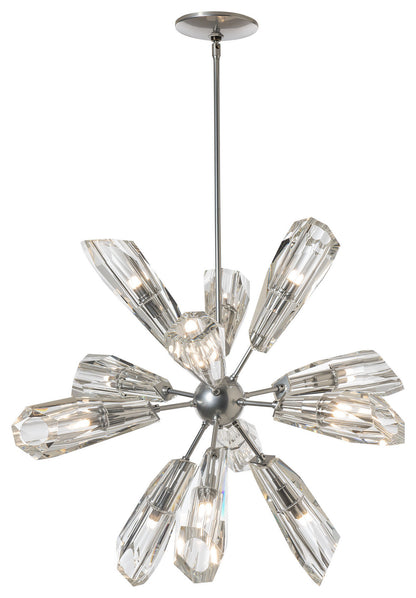Luma 12-Light Starburst Pendant - Sterling - CrystalBy Hubbardton Forge