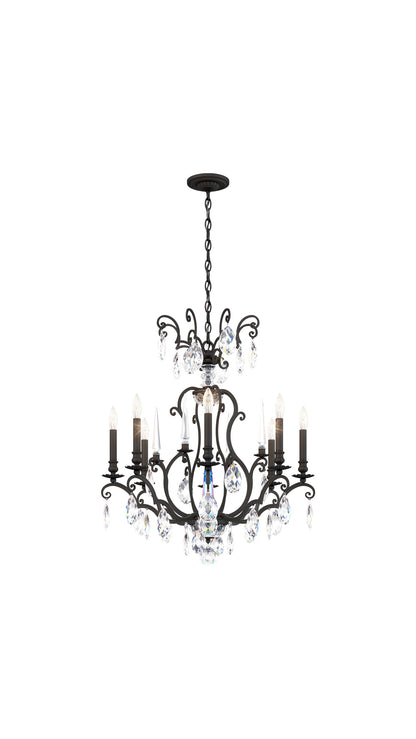 Renaissance Nouveau 32x31" 8-Light Traditional Chandelier, BlackBy Schonbek