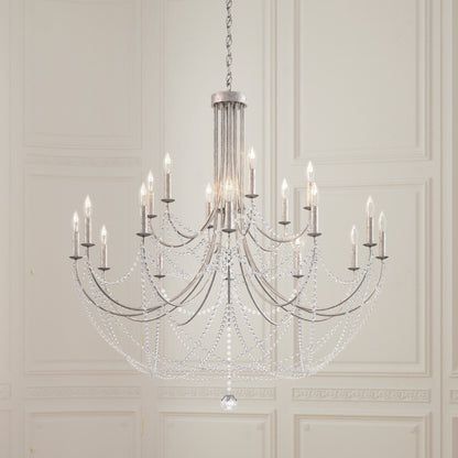 Schonbek Rj1018N-48H 18 Light Crystal Chandelier, Antique SilverBy Schonbek