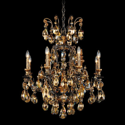 Schonbek 3771-76S 9 Light Crystal Chandelier, Heirloom BronzeBy Schonbek