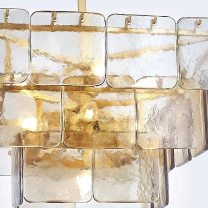 Welle Glass Chandelier, 100cm/39"By MORSALE