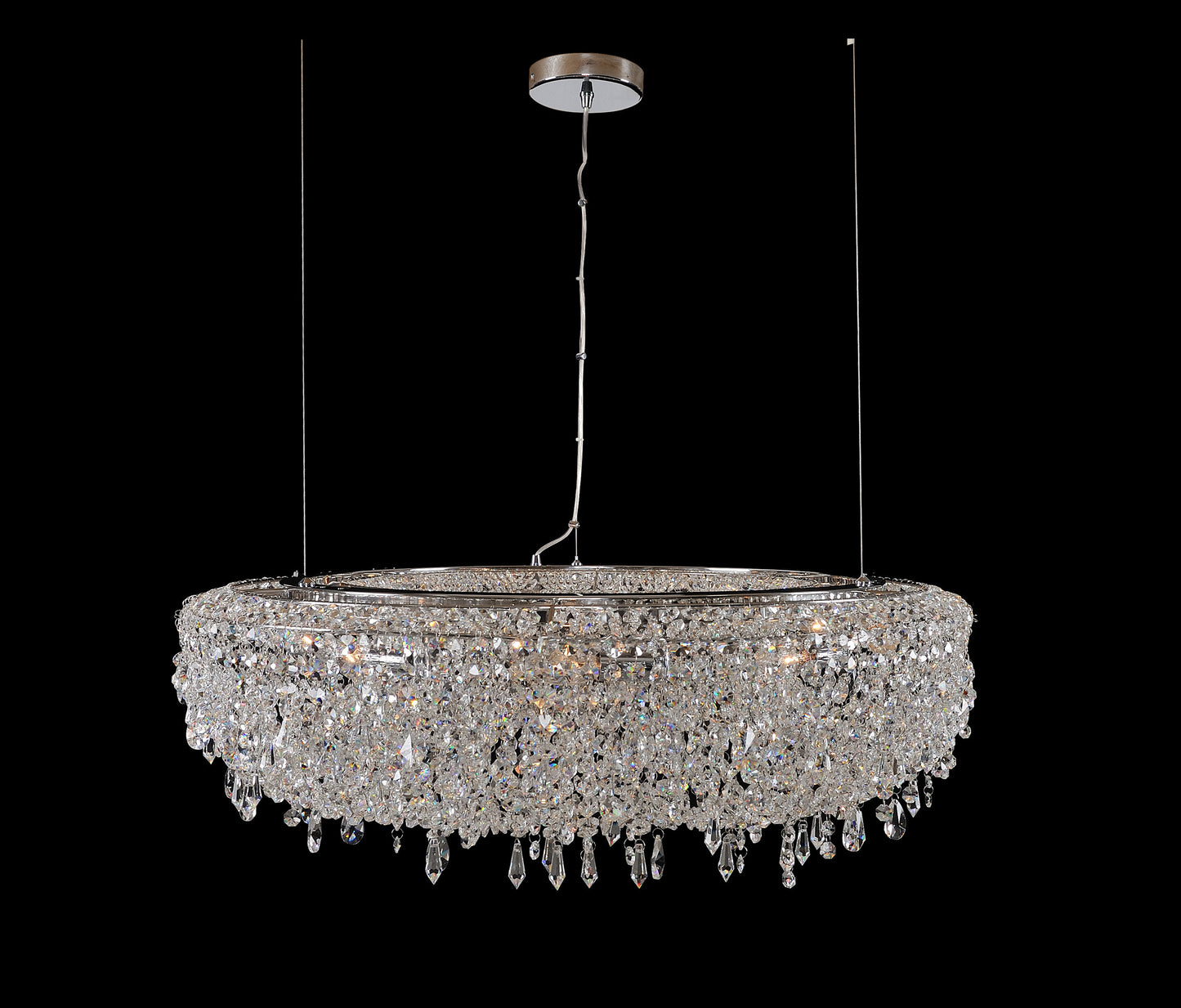 Voltare 42x7" 12-Light Transitional Large Pendants by AllegriBy Allegri Crystal by Kalco Lighting