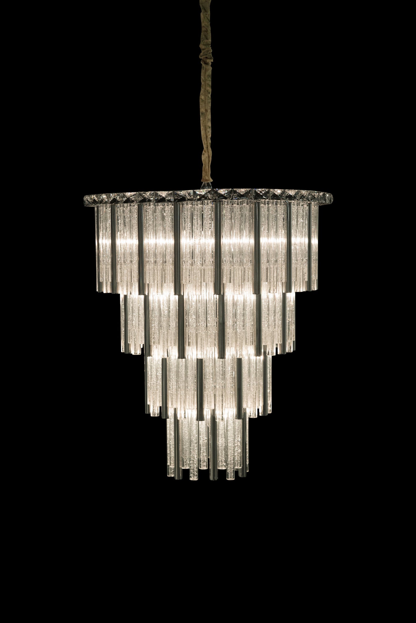 Chimes 15-Light Crystal Chandelier - SilverBy Michael Amini