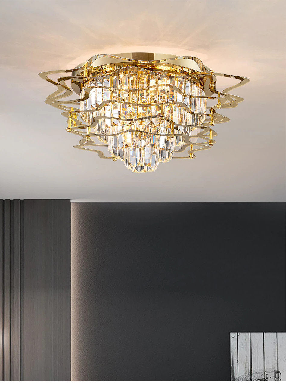 Adelfia | New Luxury Ceiling Chandelier, 31.5''By Miron Demid LLC