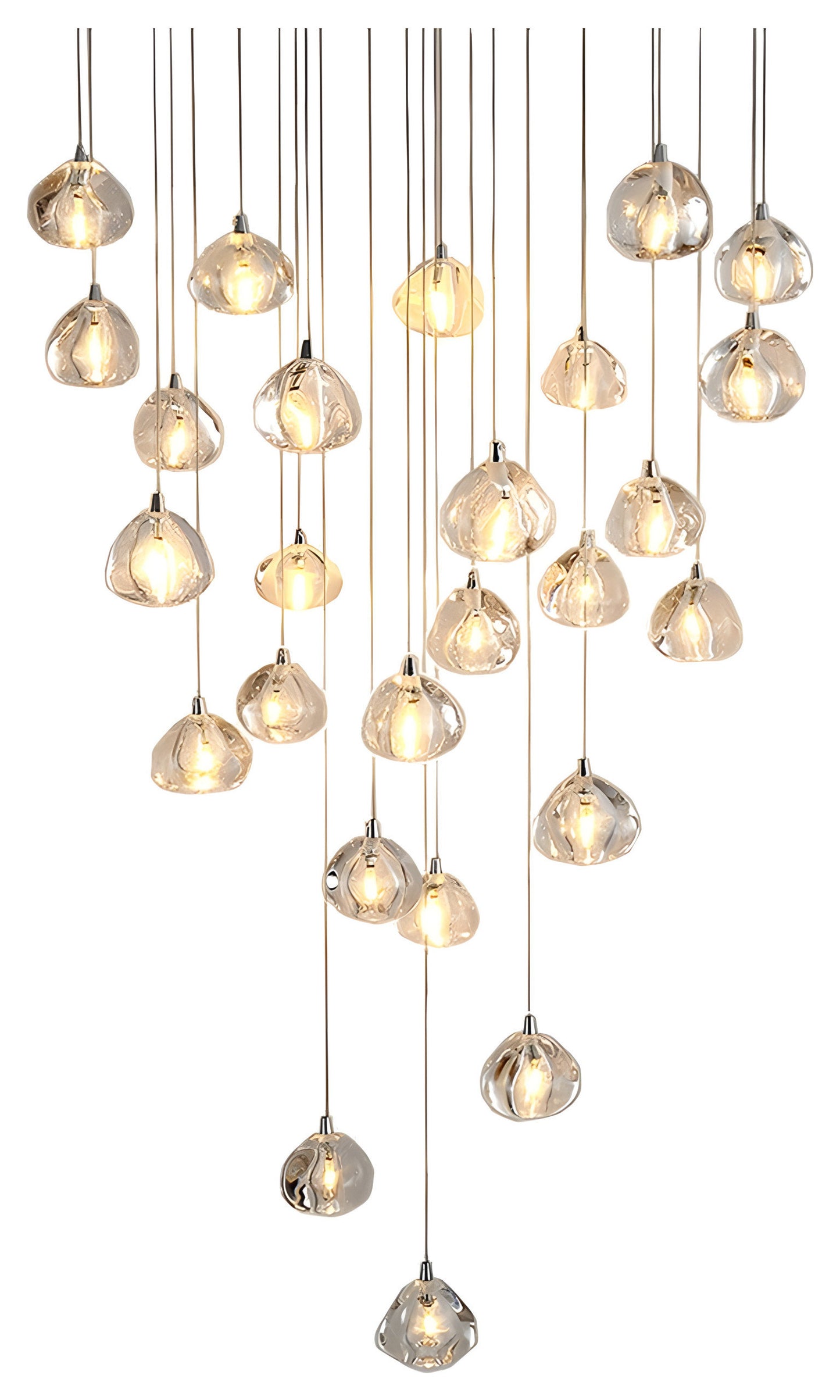 Cernobbio | Staircase Hanging Crystal Lamp, 36 Lights, Warm LightBy Miron Demid LLC
