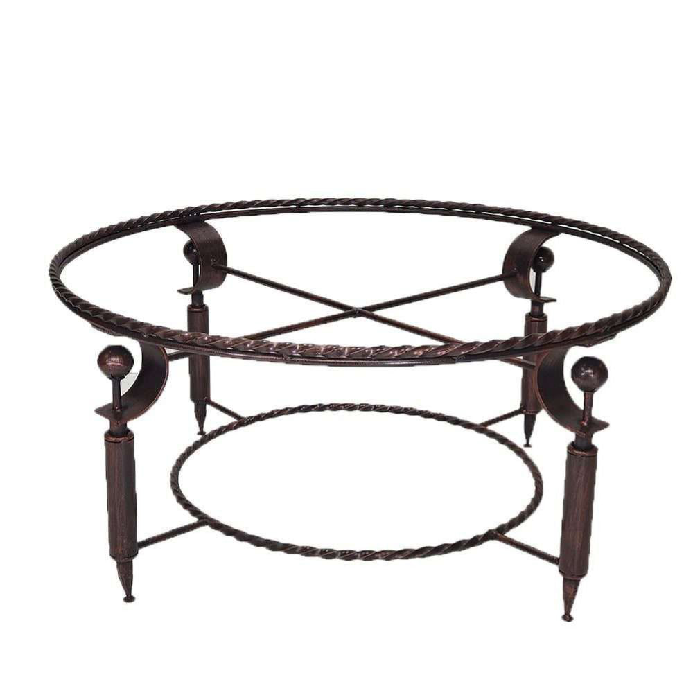 38" Round Copper Coffee Table 鈥?Hand-hammered Copper Top & Iron Base 鈥?Rustic Living Room Centerpiece