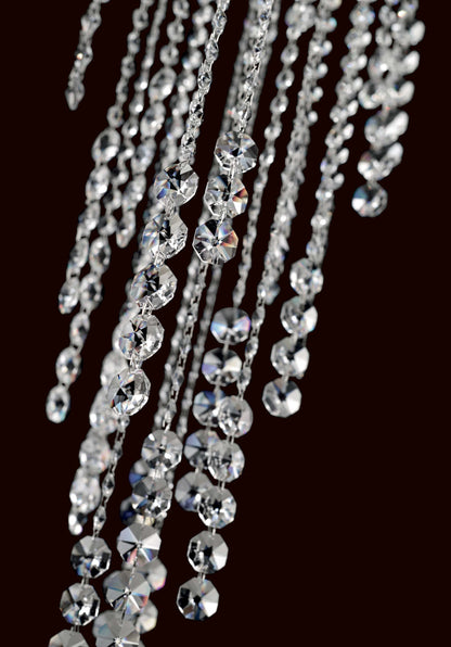 Chantant 8-Light Close to Ceiling in Stainless Steel With Clear Heritage CrystalBy Schonbek