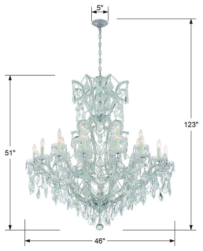 Crystorama Lighting Group 4424-CL-S Maria Theresa 25 Light 46"W - GoldBy Crystorama Lighting