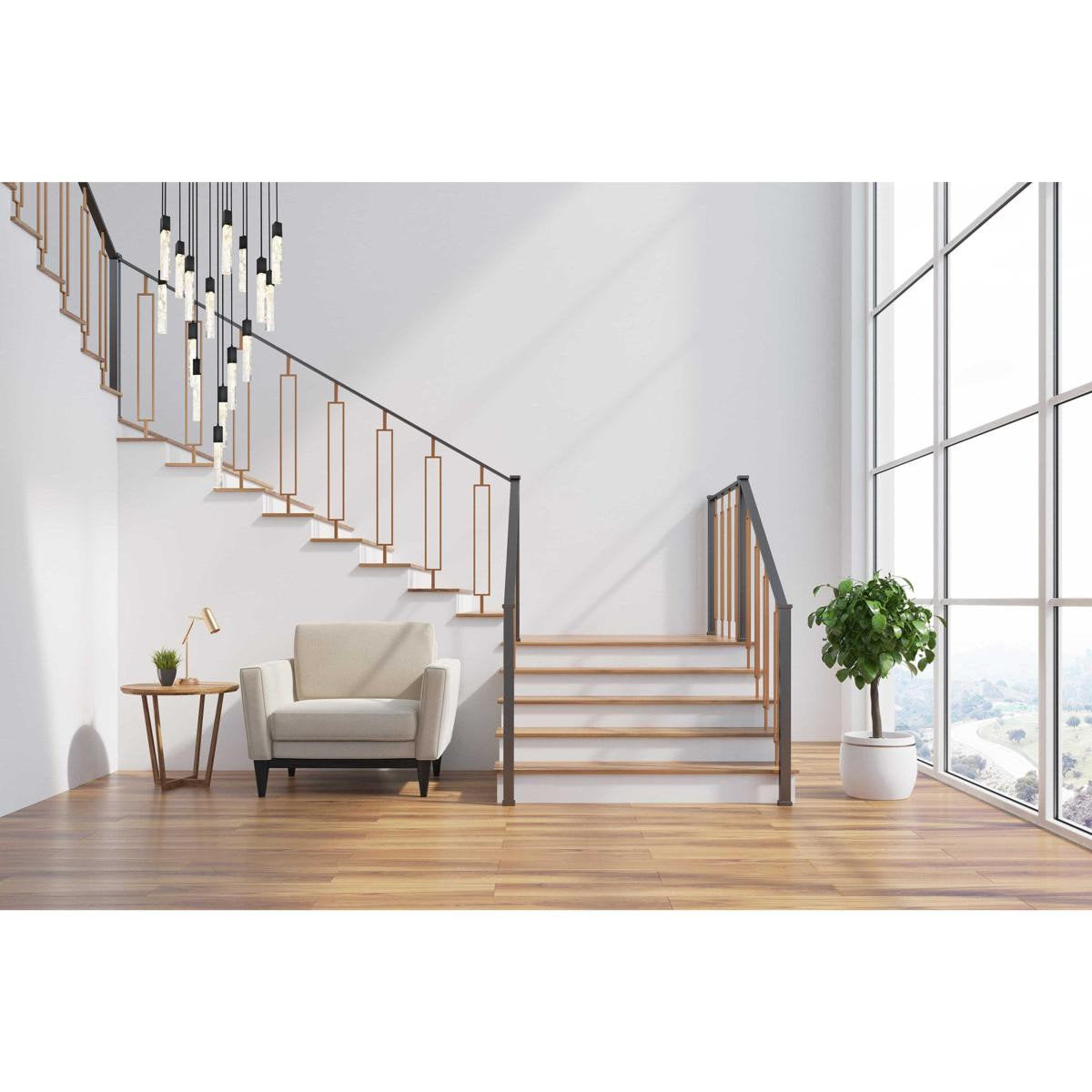 Aurora 16 Light Chandelier, BlackBy Elegant Furniture & Lighting