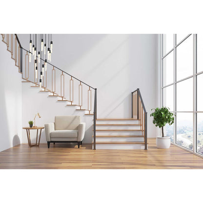 Aurora 16 Light Chandelier, BlackBy Elegant Furniture & Lighting