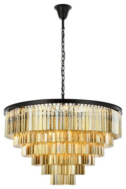 Elegant Lighting 1201D44-GT/RC Sydney 33 Light 44"W Crystal - Polished NickelBy Elegant Furniture & Lighting