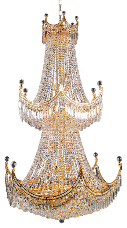 Artistry Lighting Corona Collection Hanging Crystal Chandelier 36x66, GoldBy Artistry Lighting