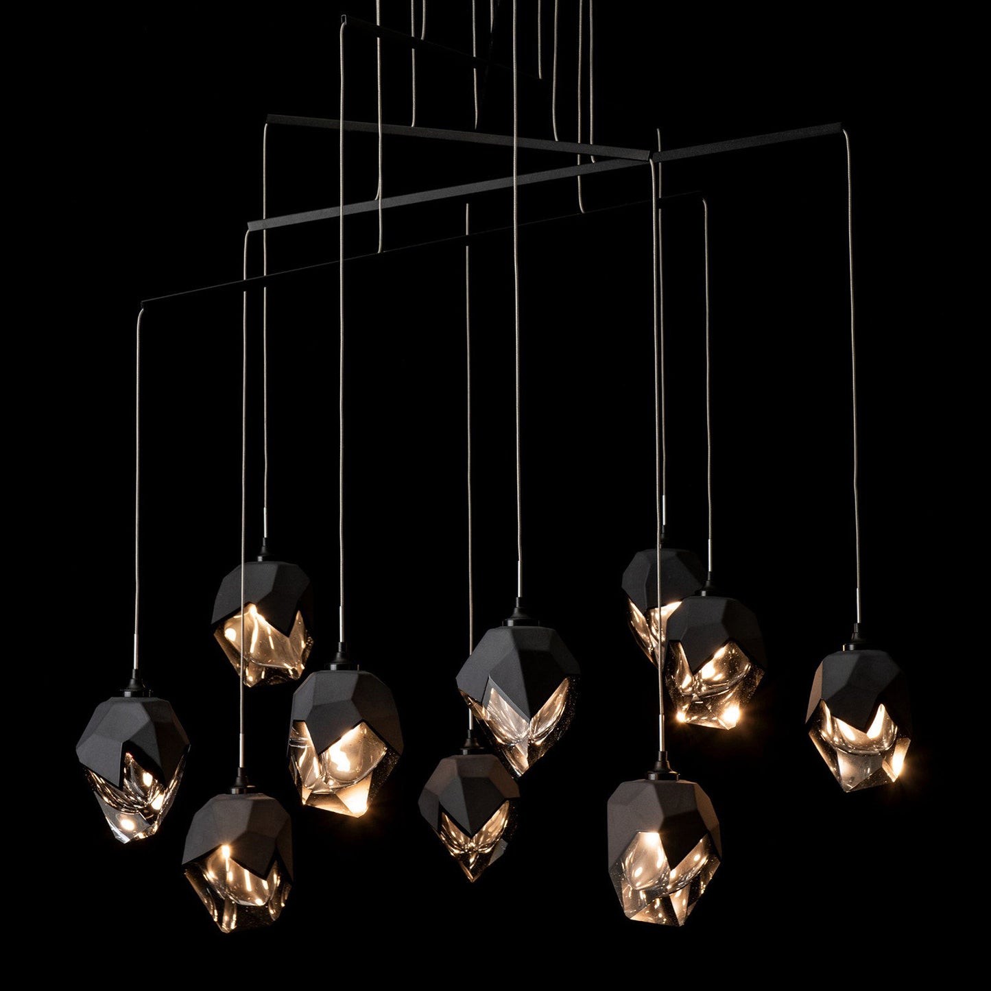 Chrysalis 10-Small Crystal Mobile Pendant, Black/Black Crystal, StandardBy Hubbardton Forge