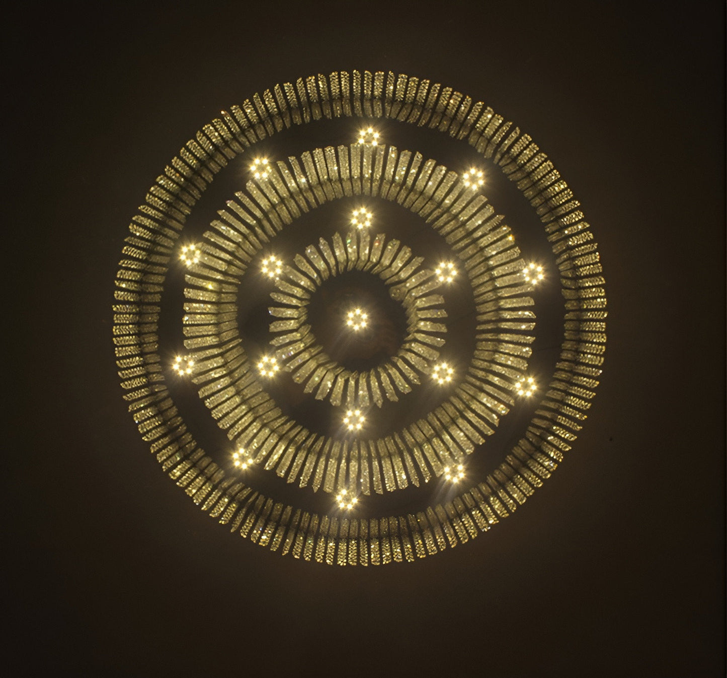Accumoli | Modern Crystal LED Ceiling Lamp, Dia31.4xh18.8", Warm LightBy Miron Demid LLC
