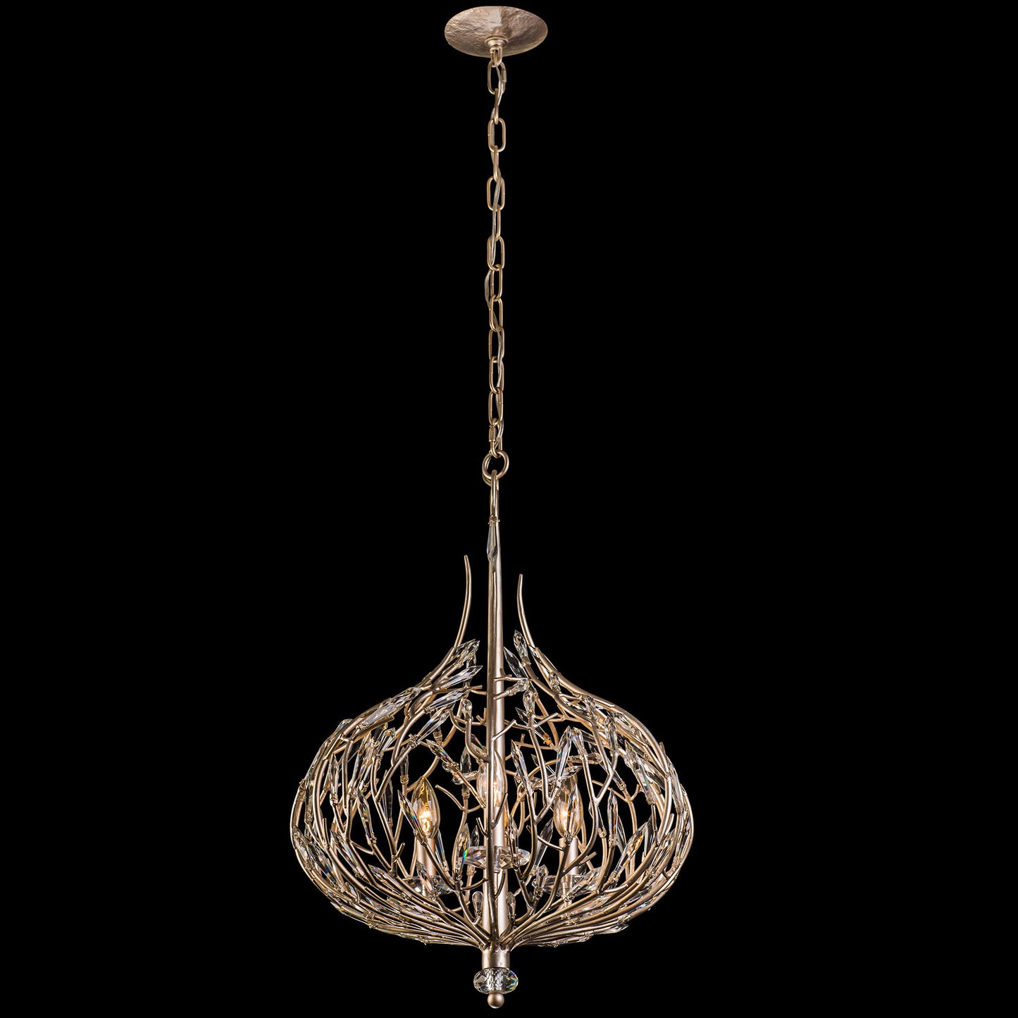 Bask 3-Lt Crystal Pendant - Gold DustBy Varaluz
