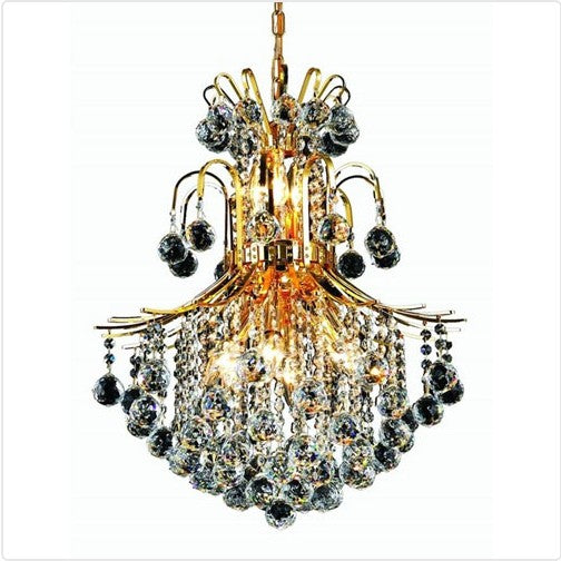 Eleven-Light 22-Inch Chandelier with Royal Cut Clear Crystal