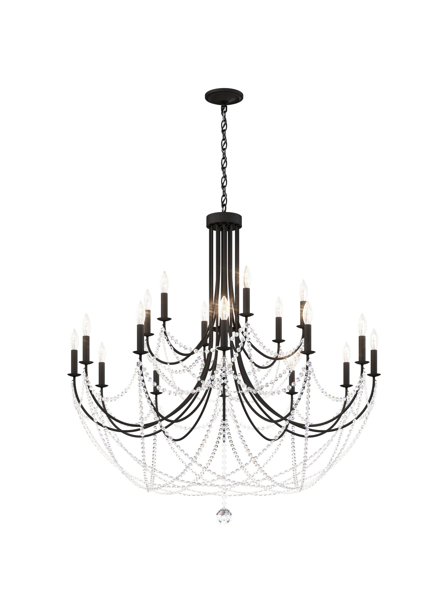 Schonbek Rj1018N-51H 18 Light Crystal Chandelier, BlackBy Schonbek