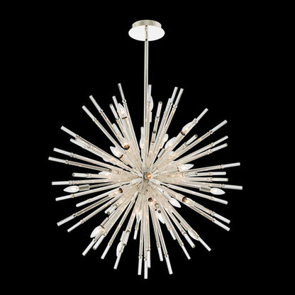 Sprazzo 36x48" 28-Light Contemporary Large Pendants, SilverBy Allegri Crystal by Kalco Lighting