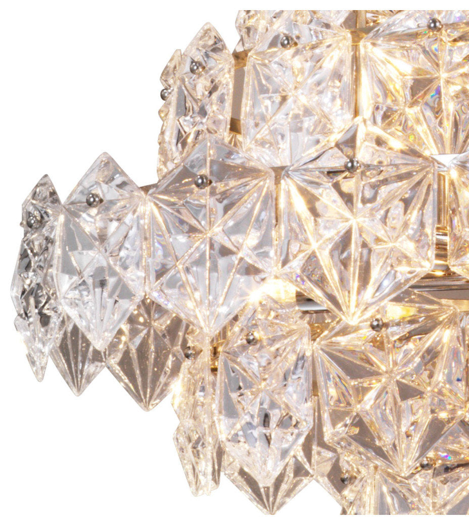 Hexagonal Glass Chandelier | Eichholtz Hermitage LBy OROA - Furniture