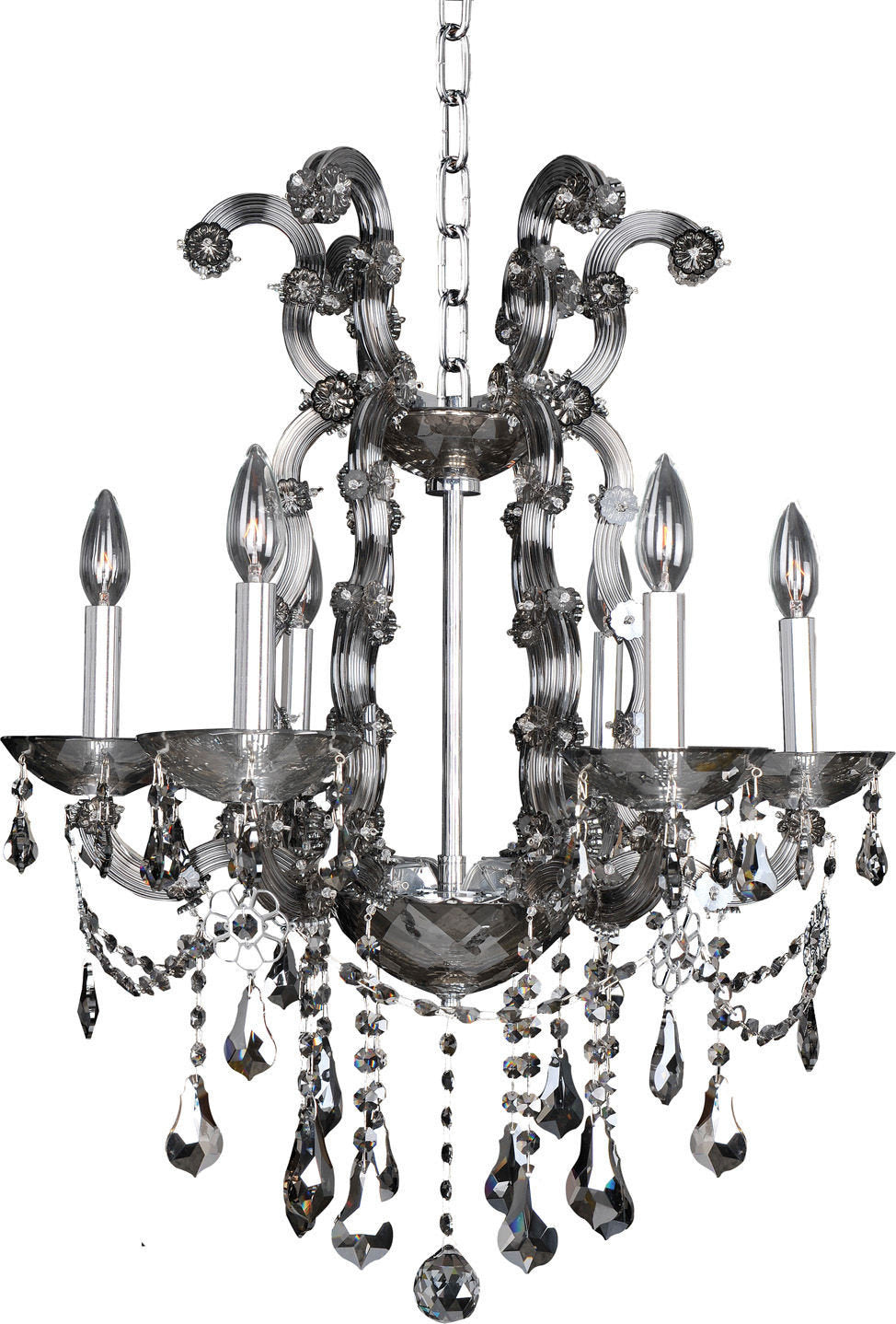 Brahms Chandelier, Chrome, 6By KALCO LIGHTING
