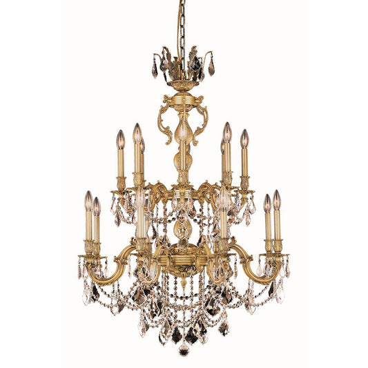 French Gold 16-Light Chandelier with Royal Cut Crystal