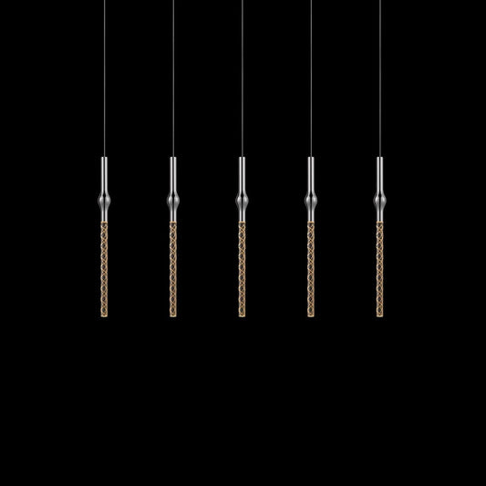 Polished Chrome Five-Light LED Pendant