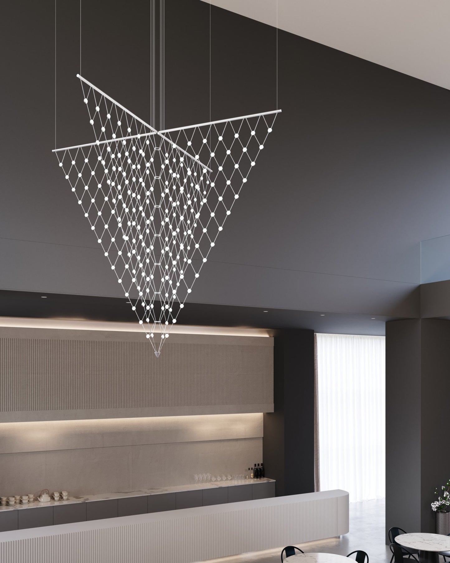 Sonneman 1885.C Constellation Galaxy Matrix 4 Light 78"W LED - Bright SatinBy SONNEMAN - A Way of Light