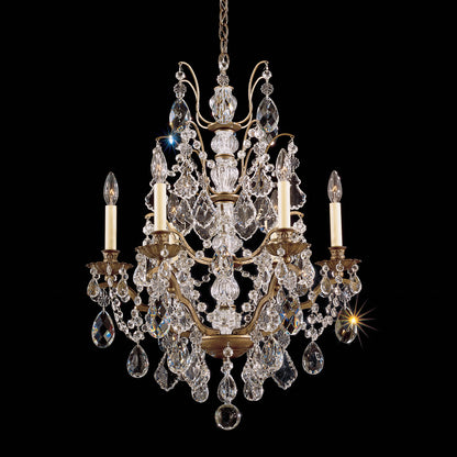 Bordeaux 6-Light Chandelier in Etruscan Gold With Clear Legacy CrystalBy Schonbek