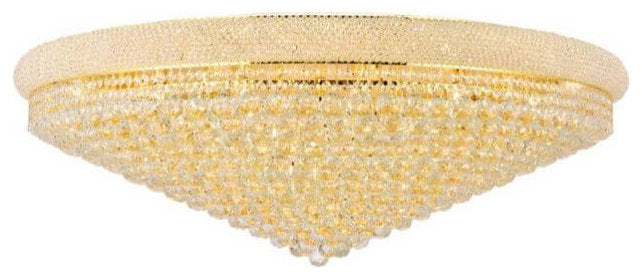 Elegant Lighting Primo 33 Light 48" Flush Mount, GoldBy Elegant Furniture & Lighting