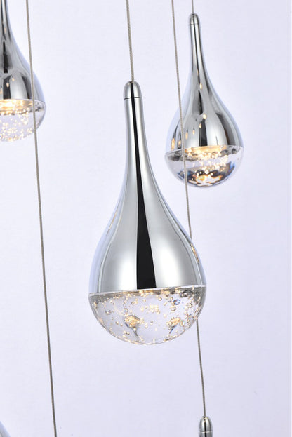 Elegant Lighting Amherst 42" Led Chandelier in ChromeBy Elegant Furniture & Lighting