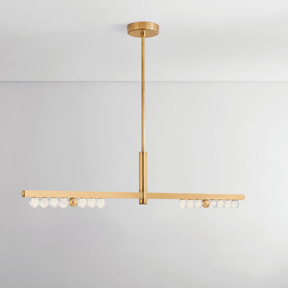 Annecy 50.5" Wide 2-Light Vintage Brass Linear PendantBy Corbett Lighting