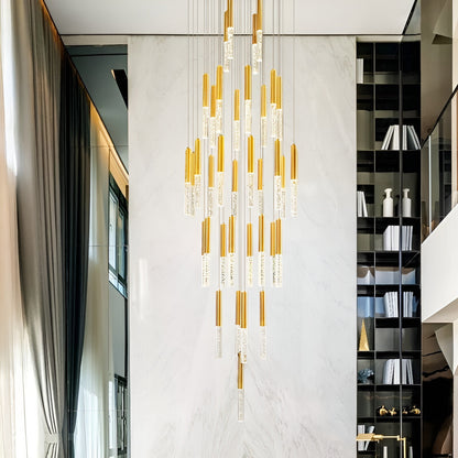 Manarola | Long LED Spiral Chandelier, 28 Lights (Spiral)By Miron Demid LLC