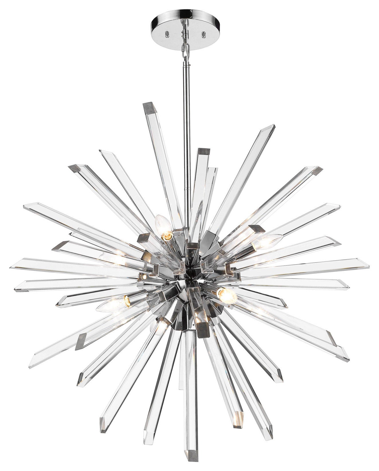 Z-Lite 4003-8 Burst 8 Light 33"W Crystal Globe Sputnik Chandelier - ChromeBy Z-LIte