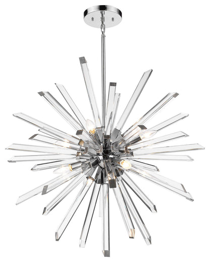 Z-Lite 4003-8 Burst 8 Light 33"W Crystal Globe Sputnik Chandelier - ChromeBy Z-LIte