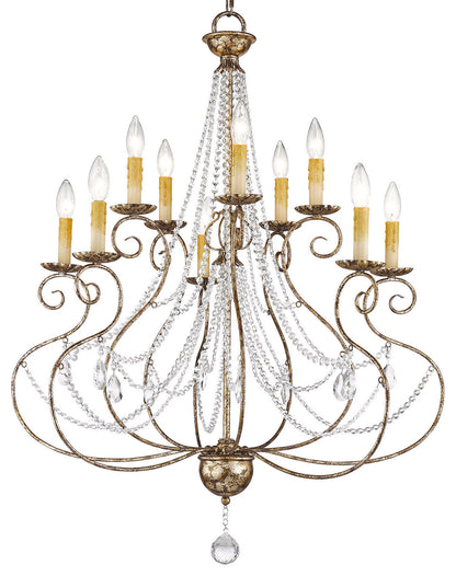 Livex Lighting 51909 Isabella 10 Light 2 Tier Chandelier - Hand AppliedBy Livex Lighting Inc.